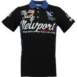 Koszulka polo w kolorze czarnym. Czarne koszulki polo męskie Geographical Norway Men, s, z nadrukiem, z bawełny, polo, bez rękawów. W wyprzedaży za 90,95 zł.