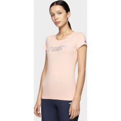 T-shirt damski TSD011 - pudrowy koral. T-shirty damskie xs. W wyprzedaży za 29,99 zł.
