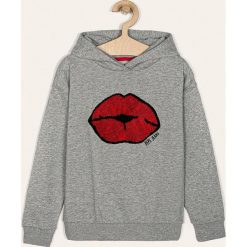 Pepe Jeans - Bluza dziecięca Nazaires 128-180 cm. Szare bluzy dziewczęce Pepe Jeans, z aplikacjami, z elastanu, bez rękawów, z kapturem. W wyprzedaży za 199,90 zł.