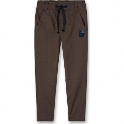 Spodnie w kolorze khaki. Brązowe spodnie chłopięce marki Eat ants, z aplikacjami, z bawełny. W wyprzedaży za 107,95 zł.