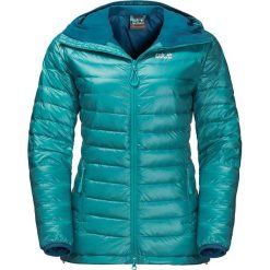 Kurtka puchowa "Mount Floyen" w kolorze turkusowym. Niebieskie kurtki damskie puchowe Jack Wolfskin, xs, bez wzorów, bez kaptura. W wyprzedaży za 601,95 zł.