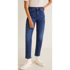 Mango - Jeansy Newmom. Zielone jeansy damskie Mango, m, z podwyższonym stanem. W wyprzedaży za 69,90 zł.
