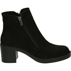 Botki - 04102020 BLAC. Czarne botki damskie na zamek Venezia, z nubiku. Za 379,00 zł.