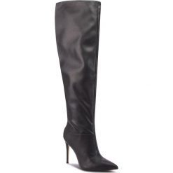 Muszkieterki GUESS - FLORA4 ELE11 BLACK. Czarne buty zimowe damskie marki Kazar, z futra, przed kolano, na wysokim obcasie, na koturnie. Za 969,00 zł.