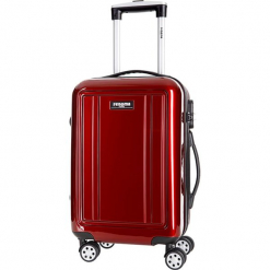 Walizka w kolorze bordowym - 50 l. Czerwone walizki Bagstone & Travel One, z materiału. W wyprzedaży za 219,95 zł.