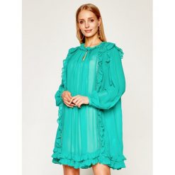 Sukienka codzienna TwinSet 201TT2352. Czarne sukienki damskie Twinset, na co dzień, bez wzorów, z wiskozy, bez kołnierzyka, bez rękawów, proste. Za 1129,00 zł.