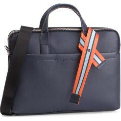 Torba na laptopa CALVIN KLEIN - Flex 2 Gusset Laptop Bag K50K504387 067. Niebieskie torby męskie skórzane marki Calvin Klein, bez wzorów, ze skóry ekologicznej. Za 799,00 zł.