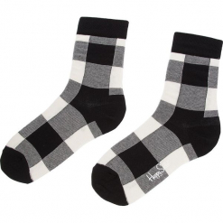 Skarpety Wysokie Unisex HAPPY SOCKS - GIH01-9000 Biały Czarny. Białe skarpetki damskie Happy Socks, z bawełny. Za 34,90 zł.