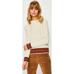 Answear - Sweter. Brązowe swetry damskie ANSWEAR, s, bez wzorów, z poliesteru, z krótkim rękawem, krótkie, bez kaptura. W wyprzedaży za 89,90 zł.