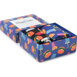 Zestaw 2 par wysokich skarpet unisex HAPPY SOCKS - SXHAM02-6000 Kolorowy. Skarpetki damskie Happy Socks, bez wzorów, z elastanu. Za 74,90 zł.