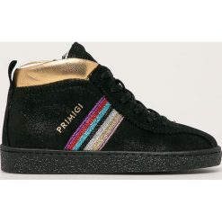 Primigi - Buty dziecięce. Brązowe trampki chłopięce Primigi, bez wzorów, ze skóry, sportowe, na sznurówki. W wyprzedaży za 159,90 zł.