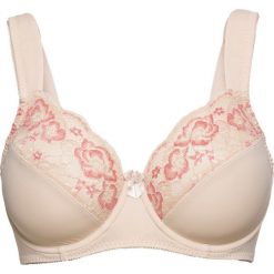 Biustonosz bonprix piaskowy beżowy - jasny koralowy. Brązowe biustonosze marki bonprix, w koronkowe wzory, z koronki. Za 54,99 zł.
