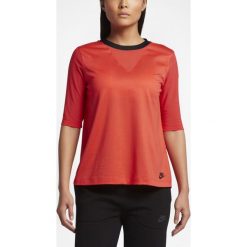 Koszulka Nike NSW Top Bonded (829755-852). Pomarańczowe topy damskie marki Nike, z bawełny. Za 79,99 zł.