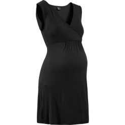 Koszula nocna do karmienia z wiskozy bonprix czarny. Czarne koszule nocne ciążowe bonprix, z wiskozy. Za 54,99 zł.