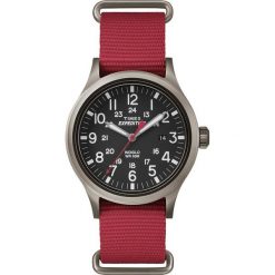 Zegarek Timex Męski TW4B04500 Expedition Metal Field czerwony. Czerwone zegarki męskie Timex, metalowe. Za 220,00 zł.