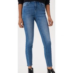 Jeansy skinny z lampasami - Niebieski. Niebieskie jeansy damskie Sinsay. Za 69,99 zł.