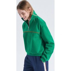 Bluza track jacket - Zielony. Zielone bluzy damskie marki Cropp, s, bez wzorów, bez rękawów, bez kaptura. Za 69,99 zł.