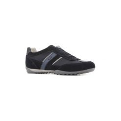 Buty Geox U Wells A - Suede+Textile U82T5A 02211 C4002. Niebieskie trampki męskie Geox, bez wzorów, bez zapięcia. Za 358,61 zł.