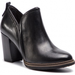 Półbuty TAMARIS - 1-25023-21 Black 001. Czarne półbuty damskie skórzane Tamaris, na obcasie. Za 289,90 zł.