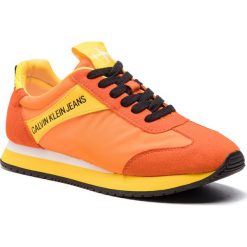 Sneakersy CALVIN KLEIN JEANS - Jill R8527 Multi Orange. Pomarańczowe półbuty damskie marki Calvin Klein Jeans, na co dzień, bez wzorów, z jeansu, bez obcasa, na płaskiej podeszwie, bez zapięcia. Za 519,00 zł.