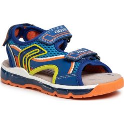 Sandały GEOX - J S. Android B. B J020QB 014BU C0685 S Royal/Orange. Niebieskie sandały chłopięce Geox, ze skóry ekologicznej, bez zapięcia. W wyprzedaży za 219,00 zł.
