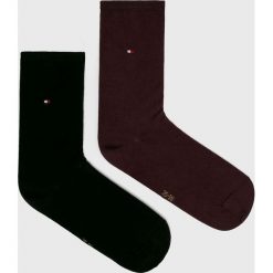 Tommy Hilfiger - Skarpetki (2-pack). Brązowe skarpetki damskie TOMMY HILFIGER, bez wzorów, z elastanu. Za 49,90 zł.