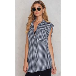 Koszule wiązane damskie: Boohoo Koszula w kratę bez rękawów – Black,Multicolor