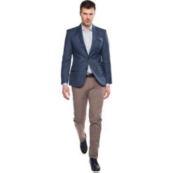 Marynarki męskie: marynarka solente granatowy slim fit
