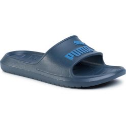 Klapki PUMA - Divecat V2 369400 12 Dark Denim/Palace Blue. Niebieskie klapki damskie Puma, bez wzorów, z tworzywa sztucznego, bez obcasa. W wyprzedaży za 69,99 zł.