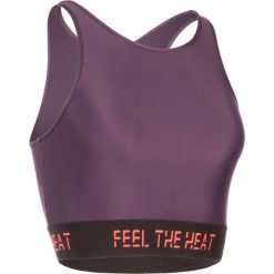 Koszulka krótka do tańca fitness damska. Różowe t-shirty damskie DOMYOS, bez wzorów, z elastanu, eleganckie, bez kołnierzyka. Za 49,99 zł.