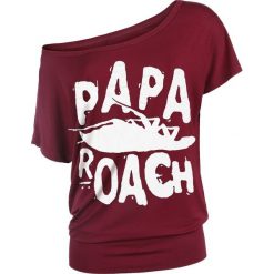 Papa Roach Logo Koszulka damska bordowy. Czerwone bluzki damskie Papa Roach, xl. Za 121,90 zł.