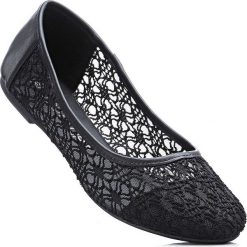Baleriny bonprix czarny. Czarne baleriny damskie bonprix, bez wzorów, bez obcasa. Za 44,99 zł.