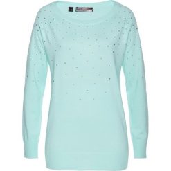 Swetry damskie: Sweter bonprix pastelowy miętowy