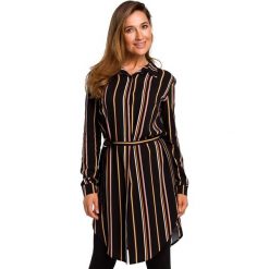 Tunika w prążek - model 1. Tuniki damskie Style, s, w paski, z wiskozy, eleganckie, z koszulowym kołnierzykiem, z długim rękawem. W wyprzedaży za 197,00 zł.