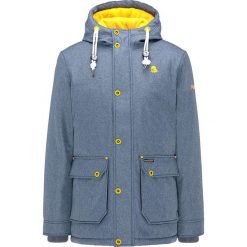 Parka w kolorze niebieskoszarym. Szare parki męskie Schmuddelwedda Man, m, w paski, bez kaptura. W wyprzedaży za 372,95 zł.