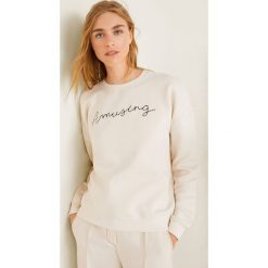Mango - Bluza Amusing. Szare bluzy z nadrukiem damskie marki Mango, l, z bawełny, bez kaptura. Za 89,90 zł.