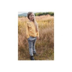 BLUZKA BENI MOUSTARD "?!?!?!". Żółte t-shirty chłopięce z długim rękawem marki M-art-a-baby, z nadrukiem, z elastanu. Za 54,00 zł.