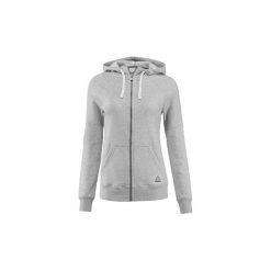 Bluzy Reebok Sport Bluza z kapturem Elements Fleece Full Zip. Szare bluzy damskie Reebok Sport, s, bez wzorów, bez rękawów, z kapturem. Za 199,00 zł.