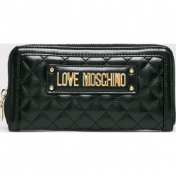 Love Moschino - Portfel. Czarne portfele damskie marki Love Moschino, z materiału. Za 439,90 zł.