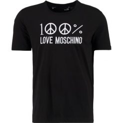 Love Moschino REGULAR LOGO Tshirt z nadrukiem black. Czarne t-shirty męskie Love Moschino, xl, z nadrukiem, z bawełny. W wyprzedaży za 299,25 zł.