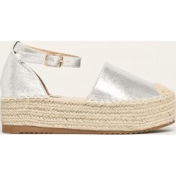 Answear - Espadryle Jessy Ross. Szare espadryle damskie ANSWEAR, bez wzorów, z materiału, bez obcasa, na obcasie. W wyprzedaży za 99,90 zł.
