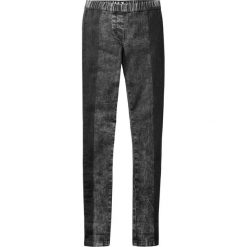 Jegginsy bonprix czarny "stone". Czarne spodnie dziewczęce bonprix, bez wzorów, z jeansu. Za 44,99 zł.