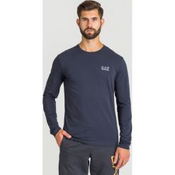 LONGSLEEVE EA7 EMPORIO ARMANI. Niebieskie bluzy męskie EA7 Emporio Armani, m, z nadrukiem, z elastanu, z okrągłym kołnierzem, bez rękawów, bez kaptura. Za 279,00 zł.