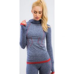 Granatowa bluza sportowa 11040. Szare bluzy damskie bez kaptura Fasardi, m, bez wzorów, bez rękawów. Za 109,00 zł.