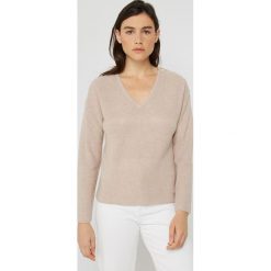 Sweter w kolorze piaskowym. Brązowe swetry damskie Rodier, xl, z wełny, klasyczne. W wyprzedaży za 169,95 zł.