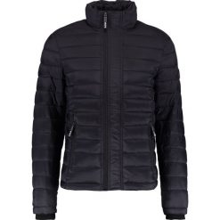 Superdry FUJI TRIPLE ZIP THROUGH Kurtka przejściowa black. Czarne marynarki męskie Superdry, m, bez wzorów, z nylonu. W wyprzedaży za 356,30 zł.