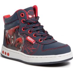 Sneakersy SPIDERMAN ULTIMATE - SCP23-5812SPRMV Cobalt Blue. Niebieskie trampki chłopięce Spiderman Ultimate, z motywem z bajki, ze skóry ekologicznej, na sznurówki. Za 99,99 zł.