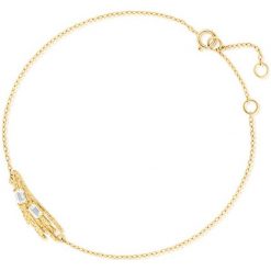 W.KRUK Piękna Złota Bransoletka - złoto 375, Biały topaz - ZDL/AT13. Żółte bransoletki damskie W.KRUK, z topazem, złote. Za 599,00 zł.