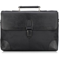 Teczka 29-3-619-1. Czarne aktówki męskie Wittchen, w paski, z nylonu, eleganckie. Za 399,00 zł.