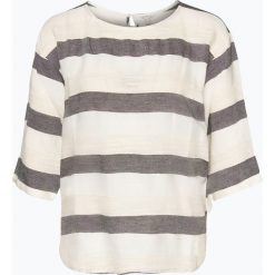 Esprit Casual - Bluzka damska, beżowy. Brązowe bluzki damskie marki Esprit Casual, w paski, eleganckie, bez kołnierzyka, bez rękawów. Za 179,95 zł.
